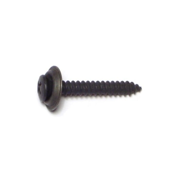 Midwest Fastener Sheet Metal Screw, #10 x 1-1/4 in, Black Phosphate Steel Oval Head Phillips Drive, 15 PK 64078 - main